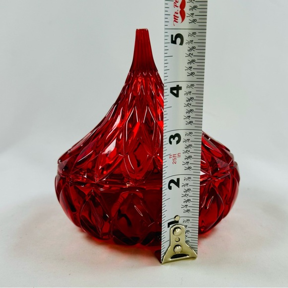 Godinger Shannon Ruby Red Hershey’s Kiss Candy Dish Trinket Holder - Picture 6 of 7